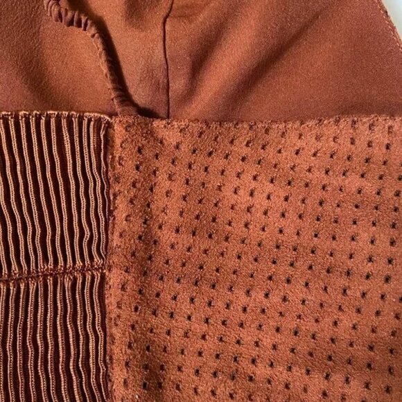 Forever 21 | EUC Faux Suede Rust Brown Perforated Adjustable Bralette Size Small - Picture 9 of 9